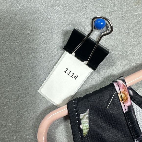 La Mode Black Floral Sleeveless Top Size Small - Picture 14 of 14